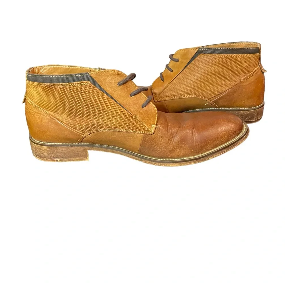 Steve Madden Ripcord Brown Leather Lace‎ Up Chukka Ankle Boots Men's Size 8.5